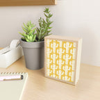 Mid Century Modern Desert Cactus Pattern 835 Yellow Mini Art Print Gallery Image 2