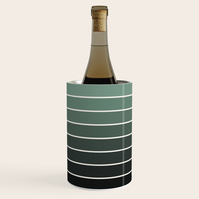 Gradient Arch IV Earthy Green Mid Century Modern Rainbow Wine Chiller Gallery Image 2