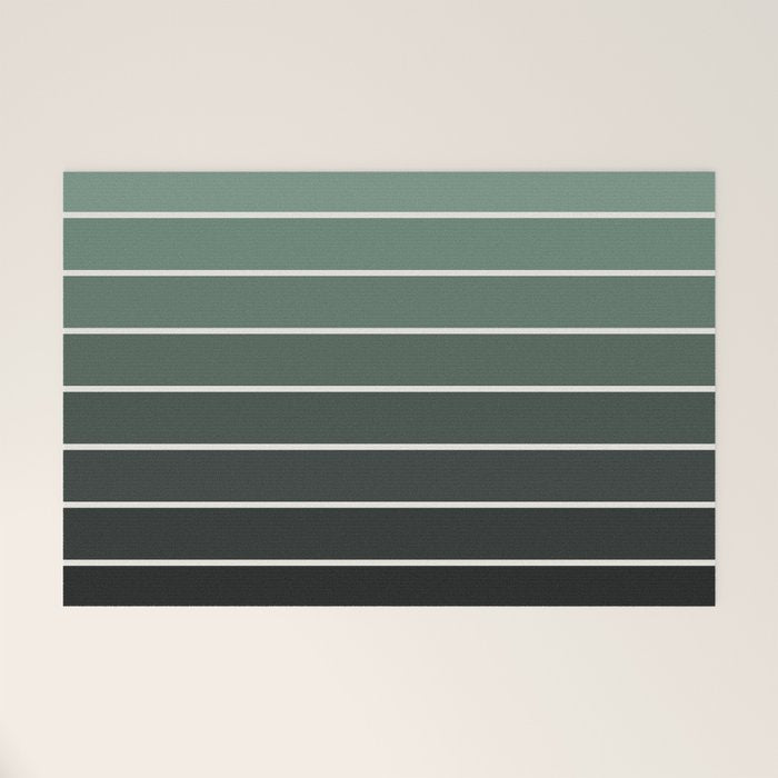Gradient Arch IV Earthy Green Mid Century Modern Rainbow Welcome Mat Gallery Image 1
