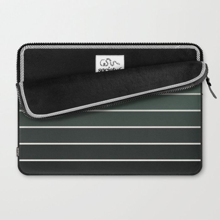 Gradient Arch IV Earthy Green Mid Century Modern Rainbow Laptop Sleeve Gallery Image 2