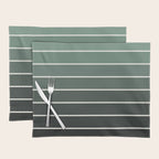 Gradient Arch IV Earthy Green Mid Century Modern Rainbow Placemat Gallery Image 1