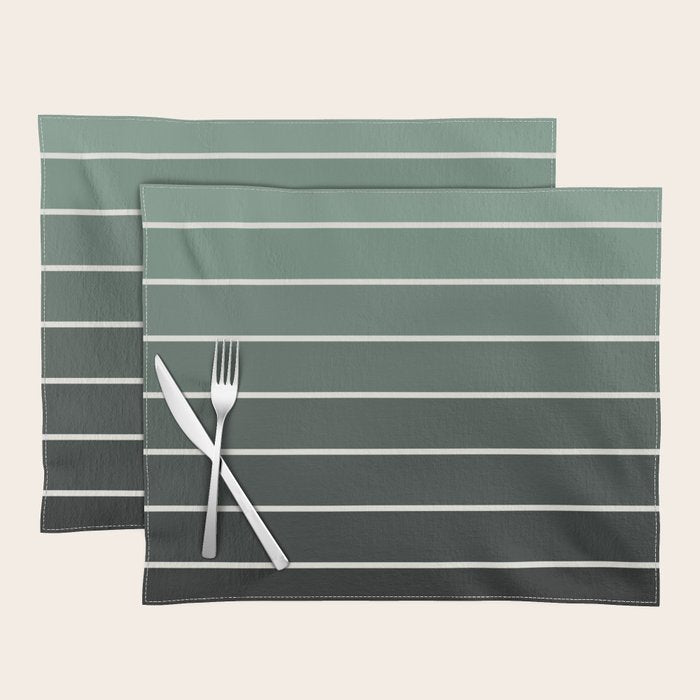 Gradient Arch IV Earthy Green Mid Century Modern Rainbow Placemat Gallery Image 1