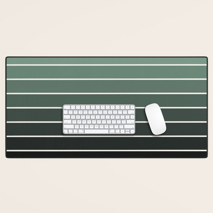 Gradient Arch IV Earthy Green Mid Century Modern Rainbow Desk Mat Gallery Image 1