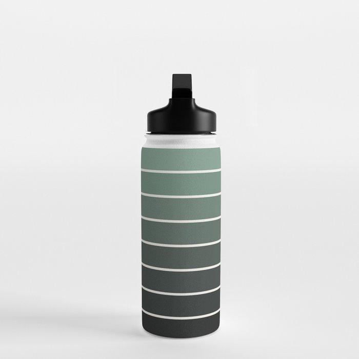 Gradient Arch IV Earthy Green Mid Century Modern Rainbow Water Bottle Gallery Image 3