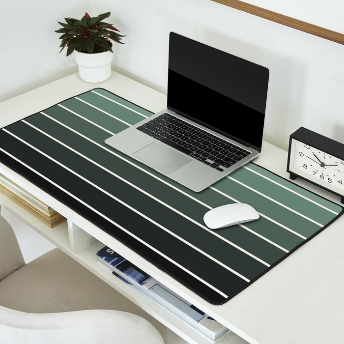 Gradient Arch IV Earthy Green Mid Century Modern Rainbow Desk Mat Gallery Image 2