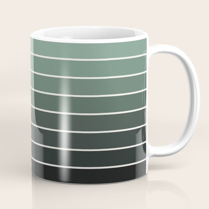 Gradient Arch IV Earthy Green Mid Century Modern Rainbow Coffee Mug Gallery Image 1