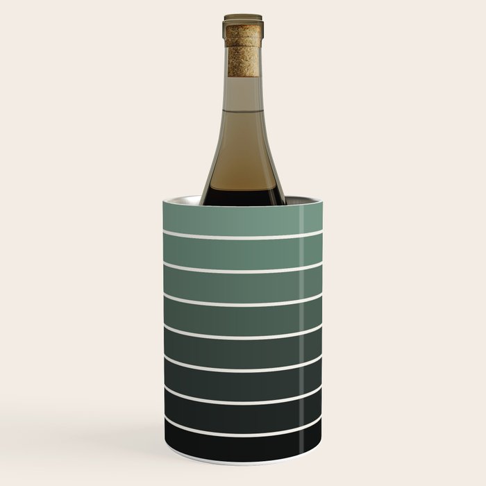 Gradient Arch IV Earthy Green Mid Century Modern Rainbow Wine Chiller Gallery Image 3