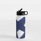 Indigo Abstract Brush Strokes | No. 3 Water Bottle Gallery Image 1