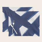 Indigo Abstract Brush Strokes | No. 3 Placemat Gallery Image 1