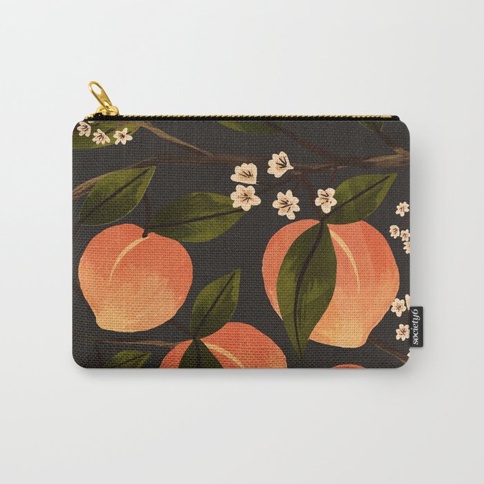 Peaches Botanical Art 1 Carry All Pouch Gallery Image 1