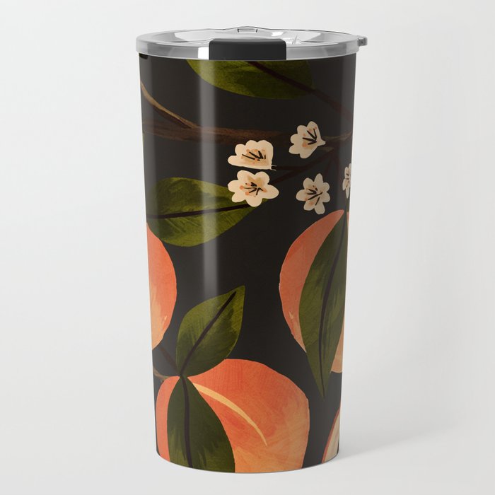 Peaches Botanical Art 1 Travel Mug Gallery Image 1