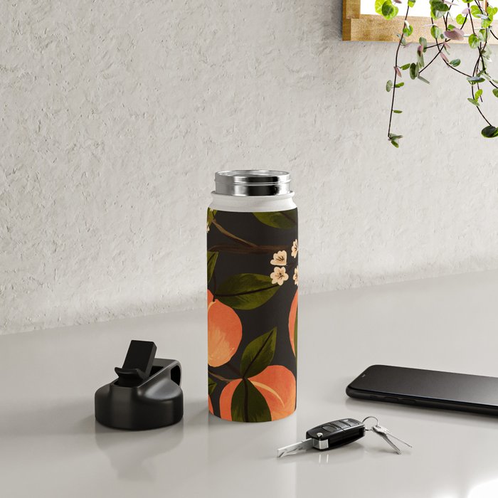 Peaches Botanical Art 1 Water Bottle Gallery Image 4