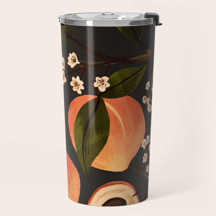 Peaches Botanical Art 1 Travel Mug Gallery Image 2
