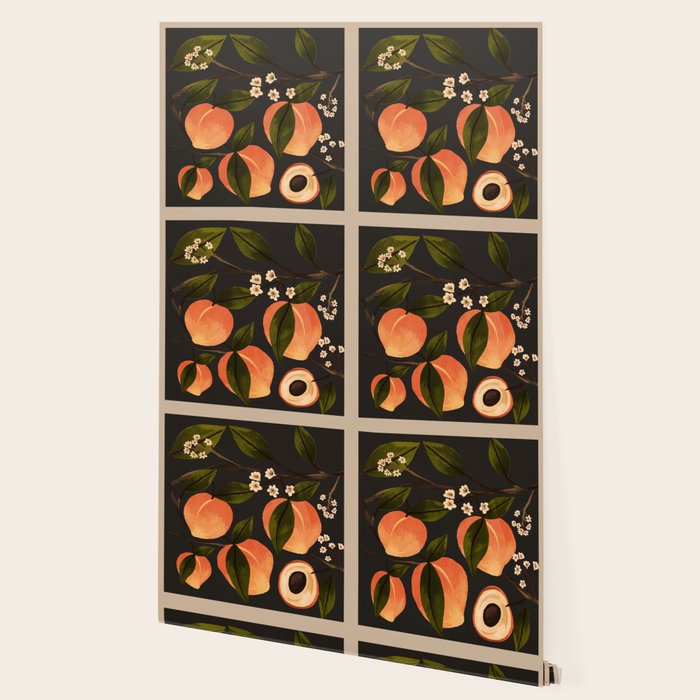 Peaches Botanical Art 1 Wallpaper Gallery Image 2