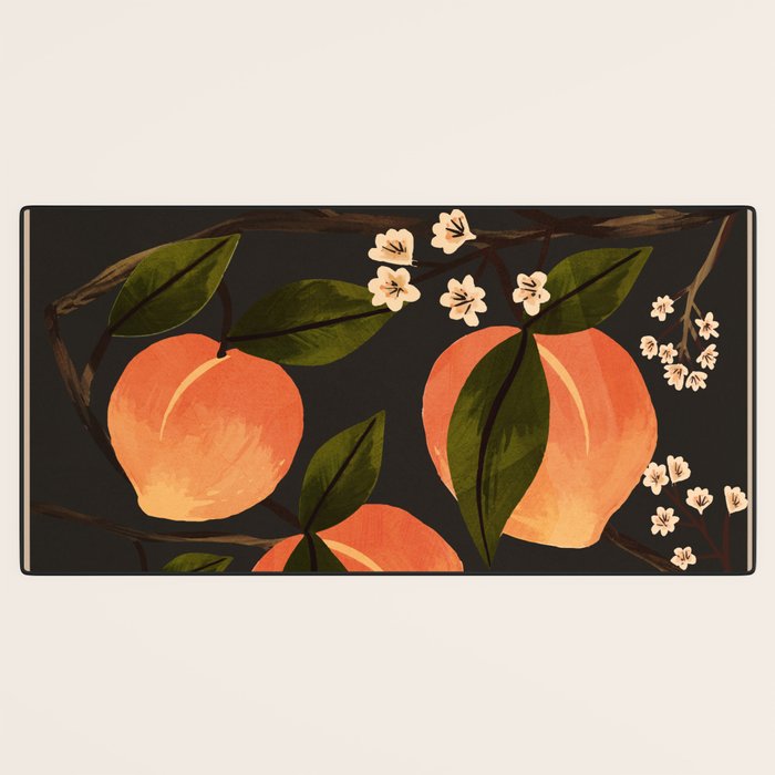 Peaches Botanical Art 1 Desk Mat Gallery Image 3