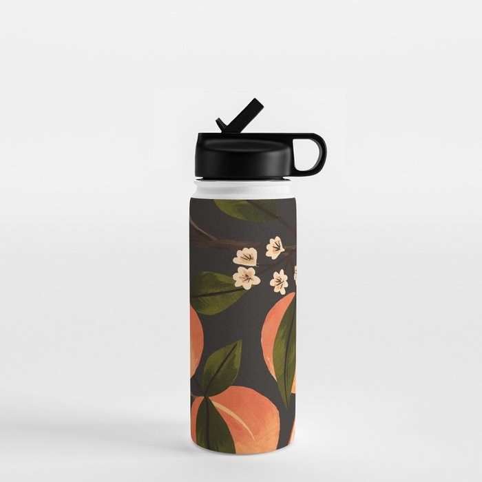 Peaches Botanical Art 1 Water Bottle Gallery Image 1