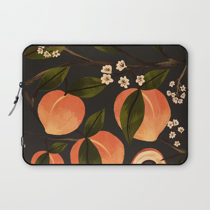 Peaches Botanical Art 1 Laptop Sleeve Gallery Image 1
