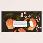 Peaches Botanical Art 1 Desk Mat Gallery Image 1