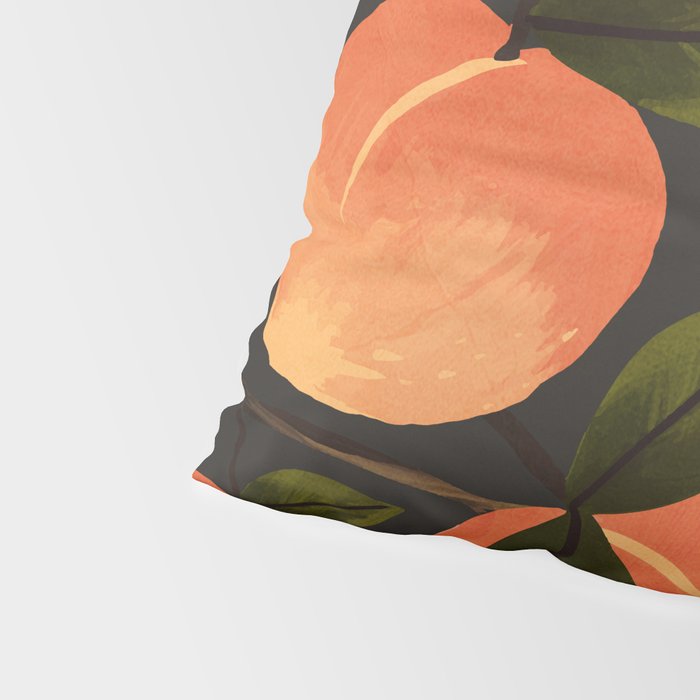 Peaches Botanical Art 1 Pillow Sham Gallery Image 4