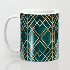 Dark Teal Geo Coffee Mug Gallery Image 3