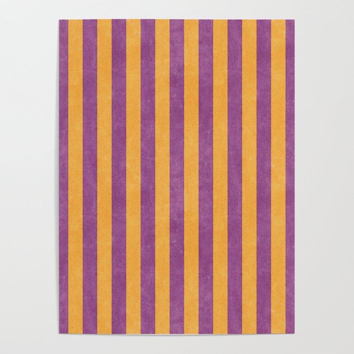 STRIPES - 005 - purple and orange Poster Gallery Image 1