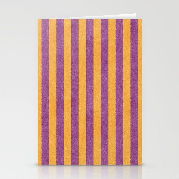 STRIPES - 005 - purple and orange Stationery Card Gallery Image 1