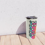 Too Rad To Be Sad - neon rainbow Travel Mug Gallery Image 4