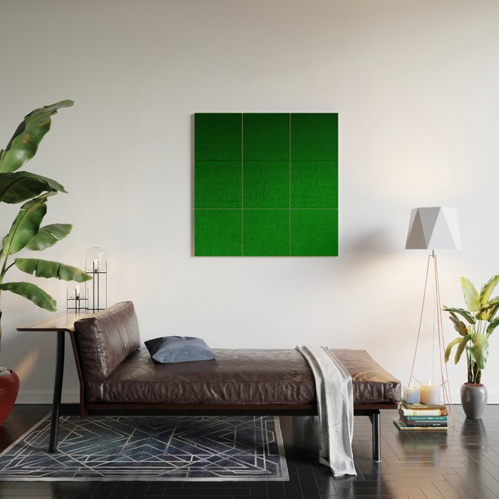 Emerald Green Ombre Design Wood Wall Art Gallery Image 2