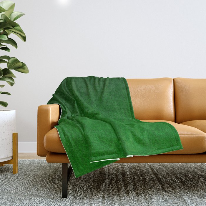 Emerald Green Ombre Design Throw Blanket Gallery Image 1