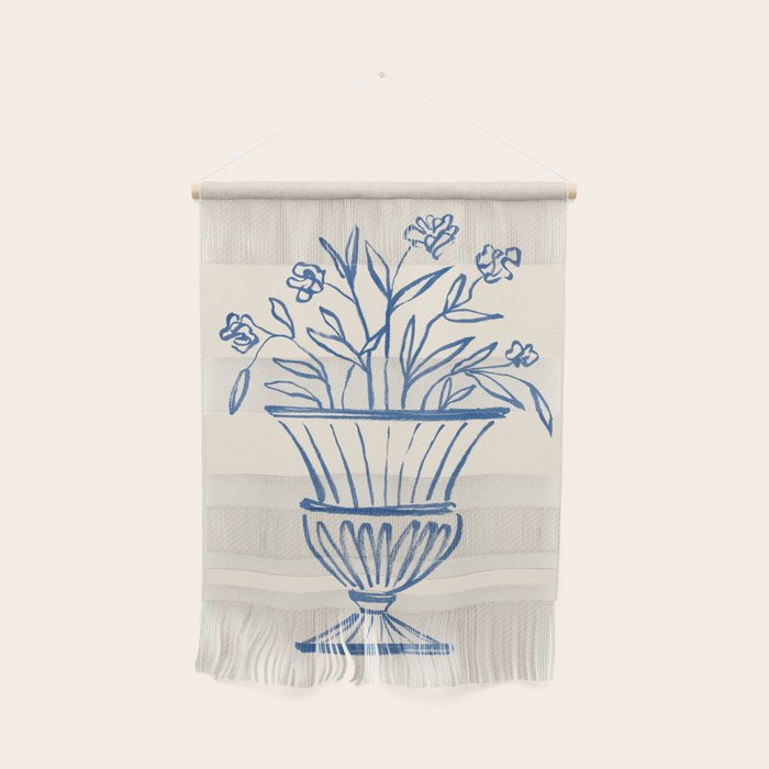 Garden Pot Antique Vase - Blue Wall Hanging Gallery Image 1