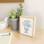 Garden Pot Antique Vase - Blue Mini Art Print Gallery Image 2