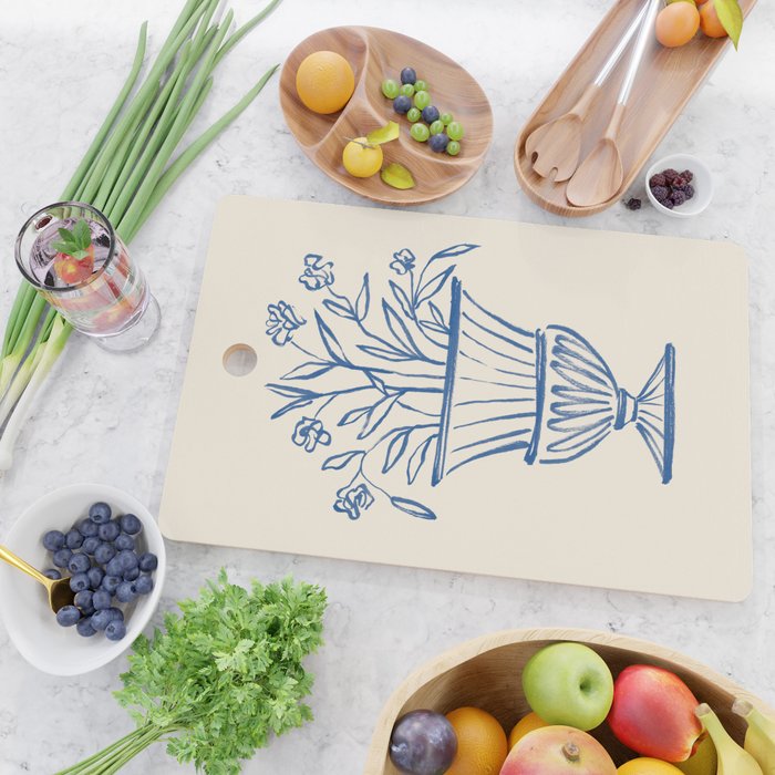 Garden Pot Antique Vase - Blue Cutting Board Gallery Image 2