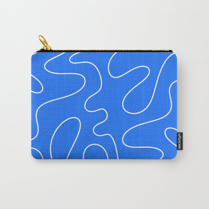 Bold Blue Squiggle Abstract Pattern Carry All Pouch Gallery Image 1