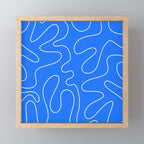 Bold Blue Squiggle Abstract Pattern Mini Art Print Gallery Image 1
