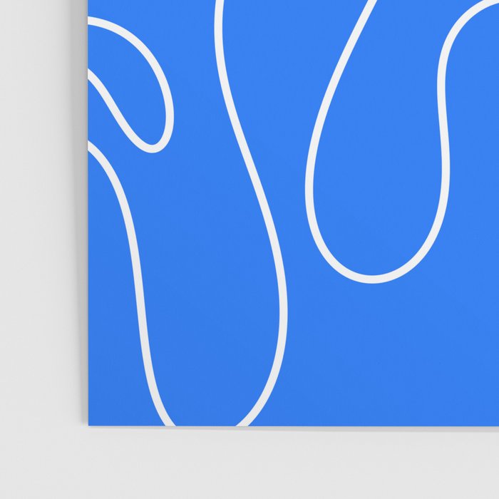 Bold Blue Squiggle Abstract Pattern Poster Gallery Image 3