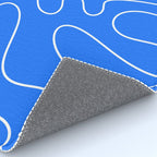 Bold Blue Squiggle Abstract Pattern Rug Gallery Image 4