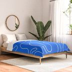 Bold Blue Squiggle Abstract Pattern Comforter Gallery Image 2