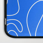 Bold Blue Squiggle Abstract Pattern Laptop Sleeve Gallery Image 3