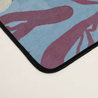 Cream Burgundy Blue Floral  Desk Mat Gallery Image 4
