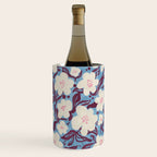 Cream Burgundy Blue Floral  Wine Chiller Gallery Image 1