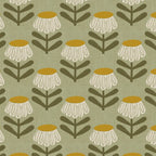 Retro Floral Sage - Mid Century Modern Daisy Coffee Mug Gallery Image 2