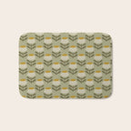 Retro Floral Sage - Mid Century Modern Daisy Bath Mat Gallery Image 1