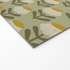 Retro Floral Sage - Mid Century Modern Daisy Welcome Mat Gallery Image 2