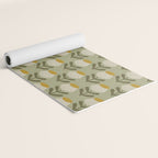 Retro Floral Sage - Mid Century Modern Daisy Yoga Mat Gallery Image 2