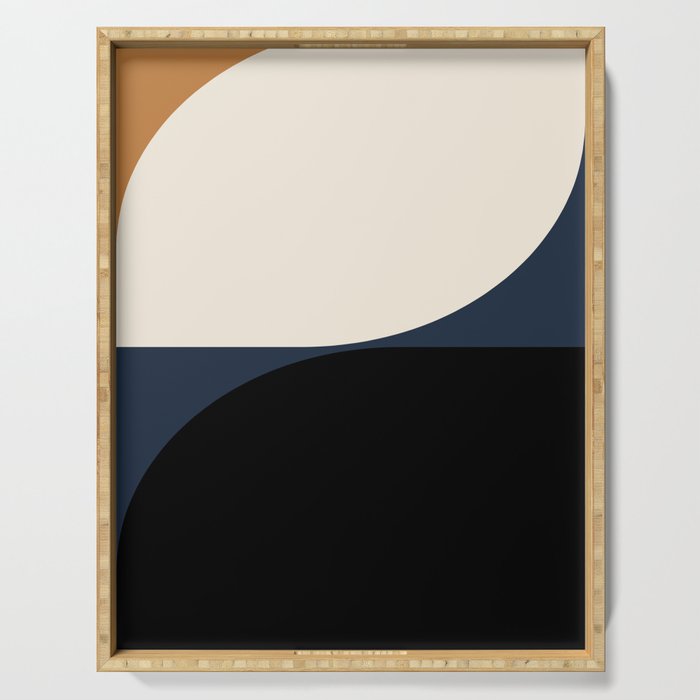 Almond Abstract II Serving Tray Gallery Image 1
