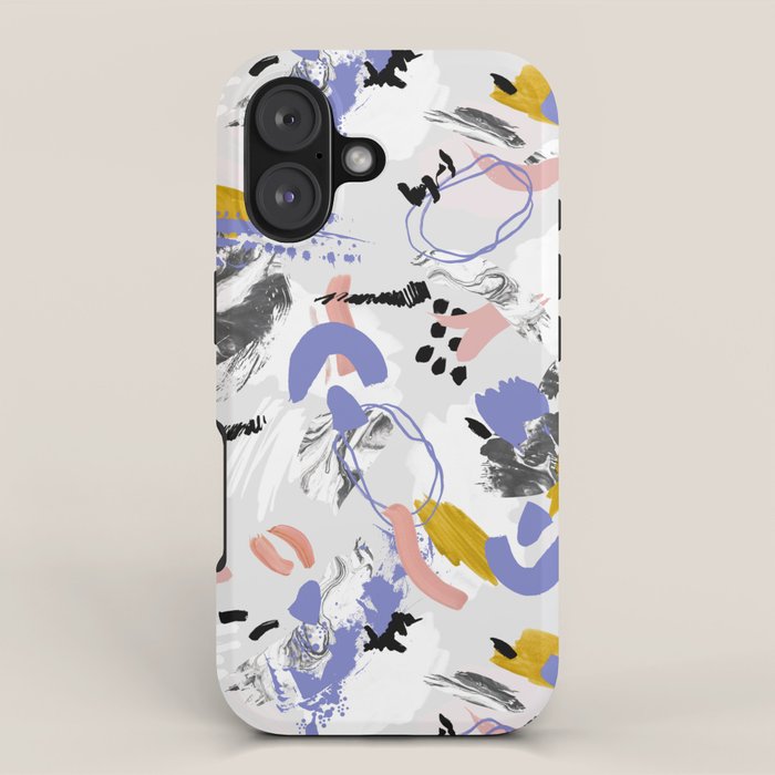 Abstract brush strokes splashes iPhone Case Gallery Image 1