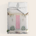 Pink Door in Palm Springs California Photo - Mid Century Modern Architecture Comforter Gallery Image 6