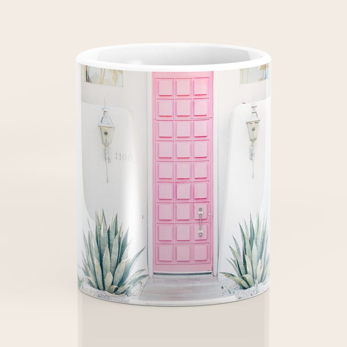 Pink Door in Palm Springs California Photo - Mid Century Modern Architecture Coffee Mug Gallery Image 4