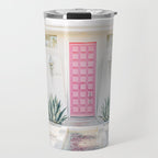 Pink Door in Palm Springs California Photo - Mid Century Modern Architecture Travel Mug Gallery Image 1