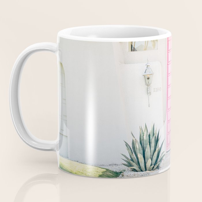 Pink Door in Palm Springs California Photo - Mid Century Modern Architecture Coffee Mug Gallery Image 3